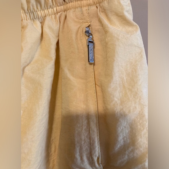 Catalina Vintage Track Windbreaker Pants Zipper Leg Size Medium Petite Yellow - Picture 2 of 9